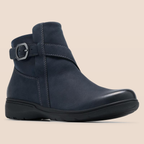 Women’s Comfy Leather Buckle-Strap Ankle Boots