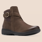 Women’s Comfy Leather Buckle-Strap Ankle Boots
